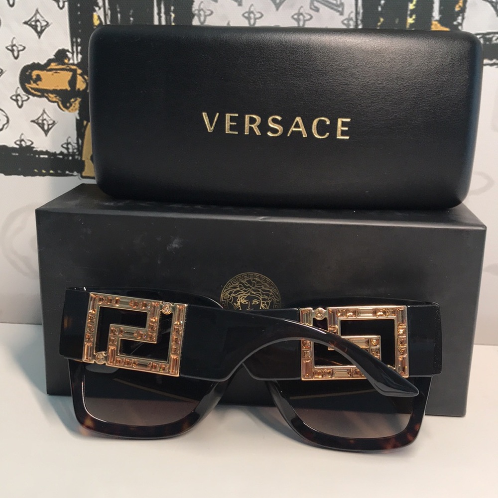 NEW AUTHENTIC Versace Tortoise Shell Sunglasses VE4402 8788 - Picture 15 of 16